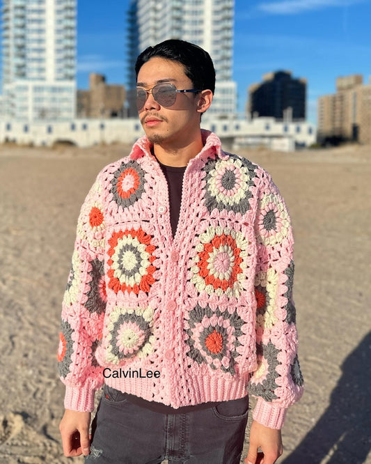 Granny Sq Cardigan w/ buttons