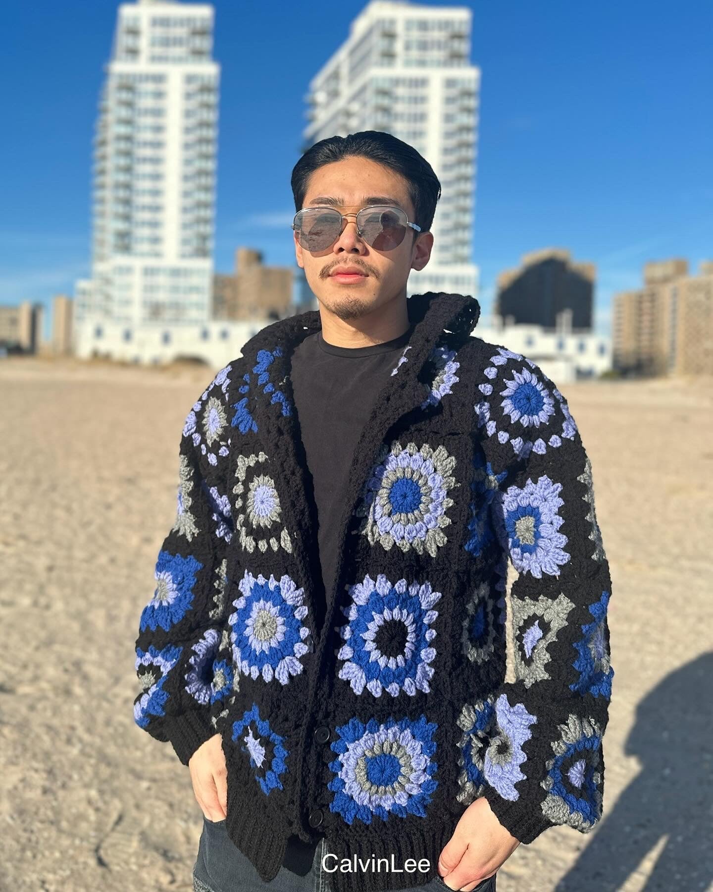 Granny Sq Cardigan w/ buttons