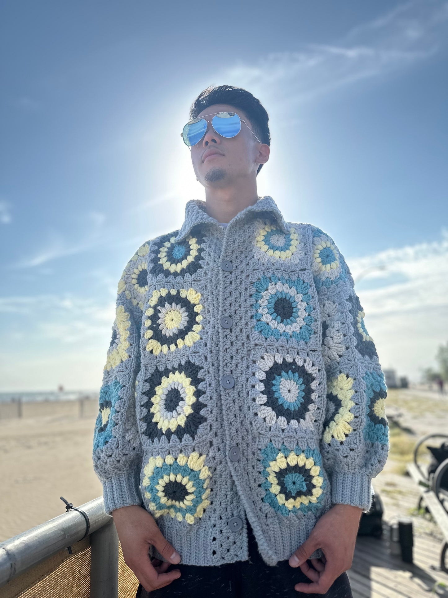 Crochet Granny Square Cardigan