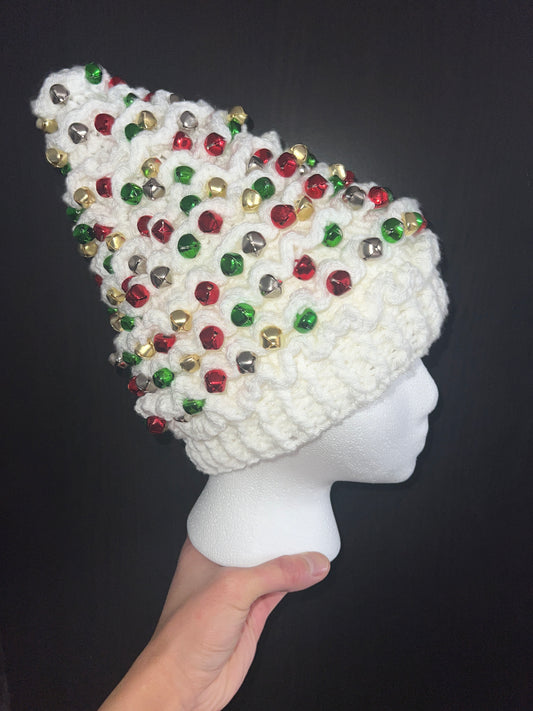 Christmas Tree Hat with Bells!